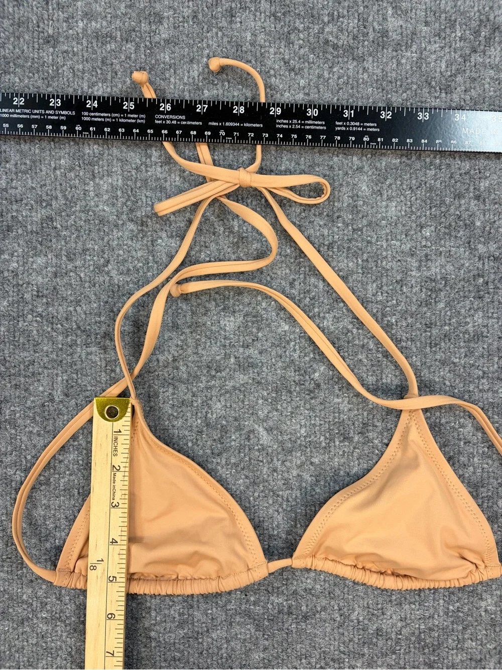 SKIMS Swim Triangle Bikini Set Nude Beige Small Minimal Beachcore Resortwear